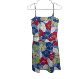 ABS Allen Schwartz Y2K mini dress Hawaiian print size 2